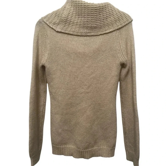 Anthropologie Angel of the North Cream Beige Cowl Neck Sweater Size Small - Picture 2 of 8